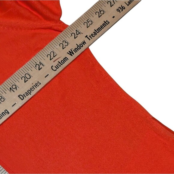 Jude Connally 100% Pima Cotton cardigan women's large orange open front pockets - Picture 6 of 10